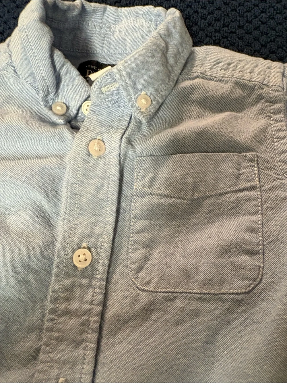 Carter's Dark Blue Elastic Waist kids Pants & Children’s Place Shirt 18-24 MO‎